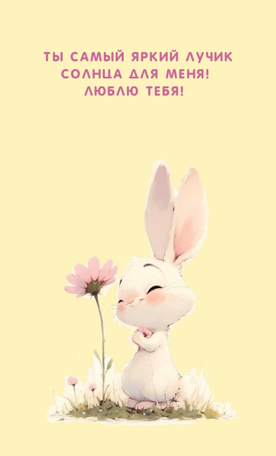 Ты самый яркий лучик солнца для меня! Люблю тебя!