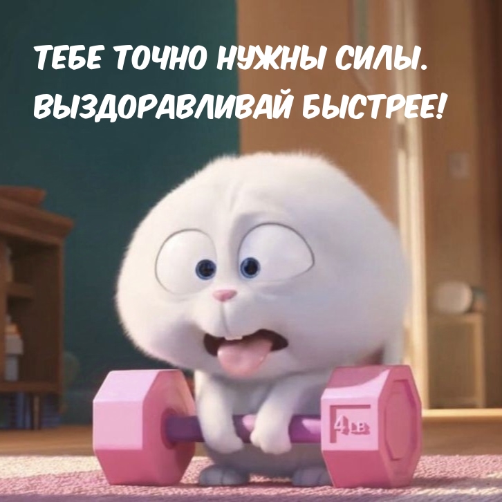 Тебе точно нужны силы. Выздоравливай быстрее!