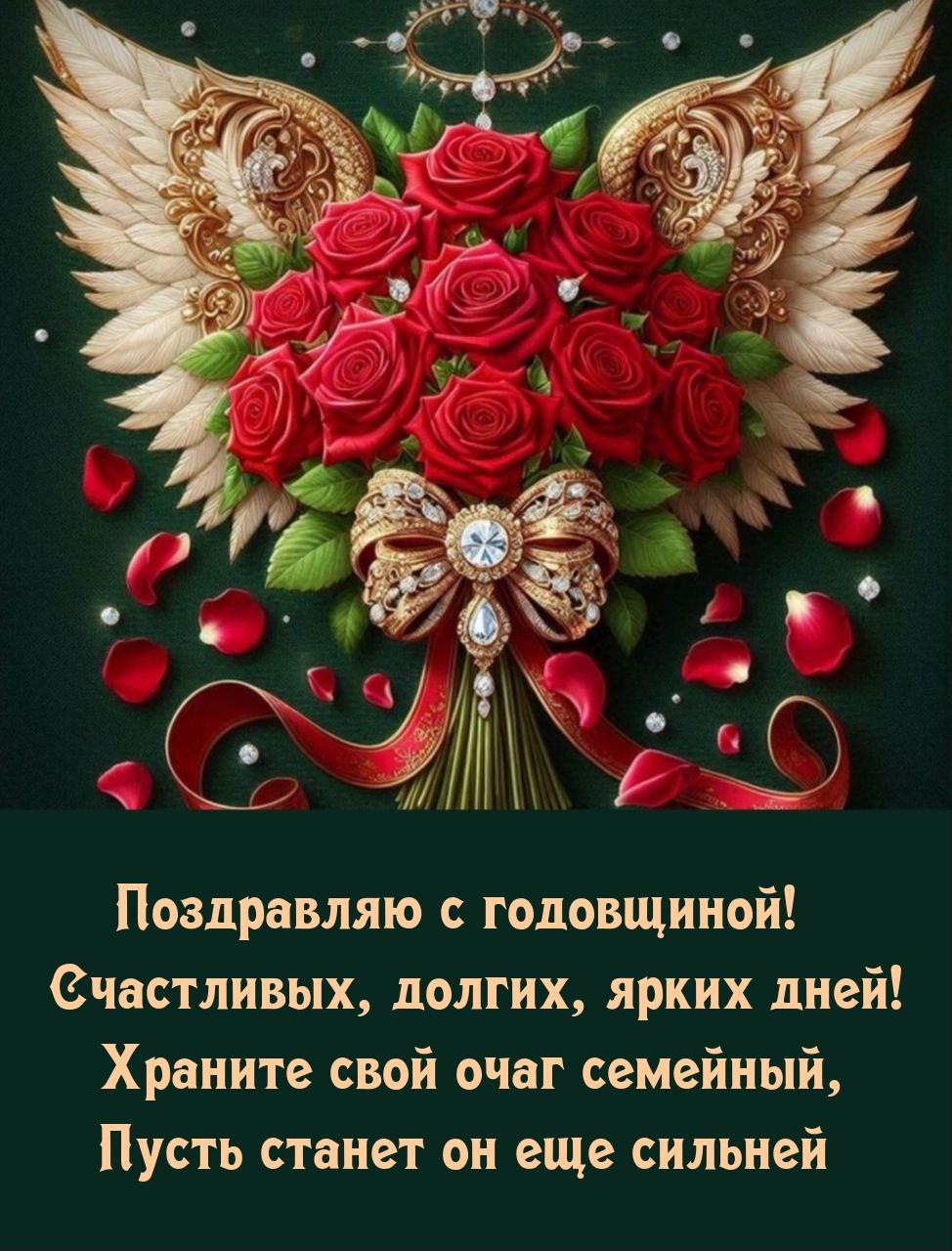 Поздравляю с годовщиной! Счастливых, долгих, ярких дней!