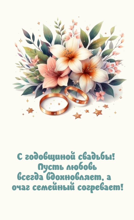 С годовщиной свадьбы! Пусть любовь всегда вдохновляет