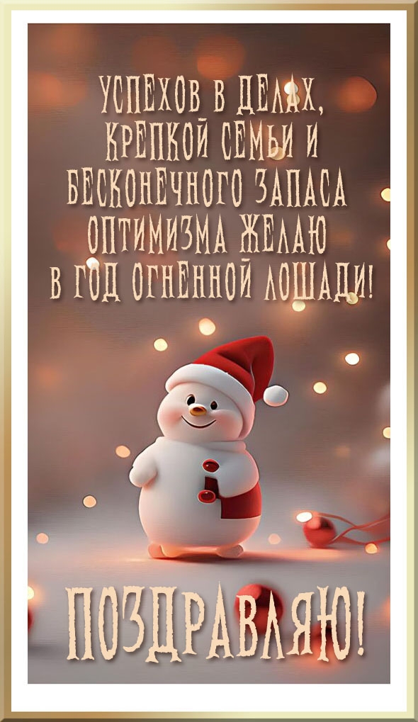 Успехов в делах, крепкой семьи и бесконечного запаса оптимизма