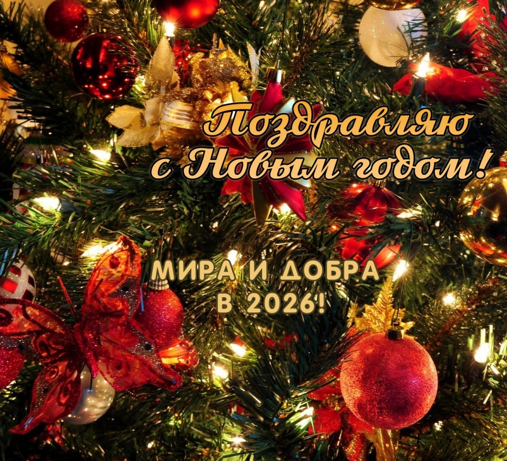 Мира и добра в 2026! Поздравляю с Новым годом!