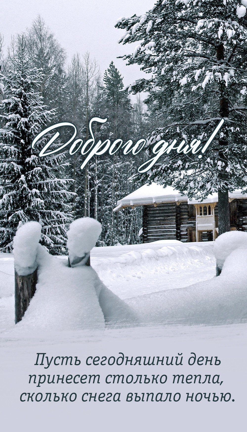 Пусть сегодняшний день принесет столько тепла, сколько снега выпало ночью