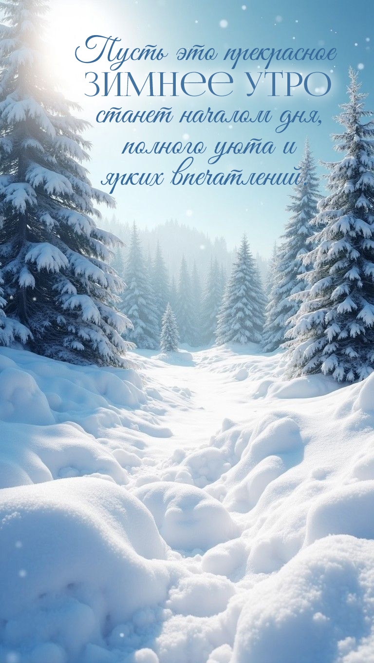 Пусть это прекрасное зимнее утро станет началом дня