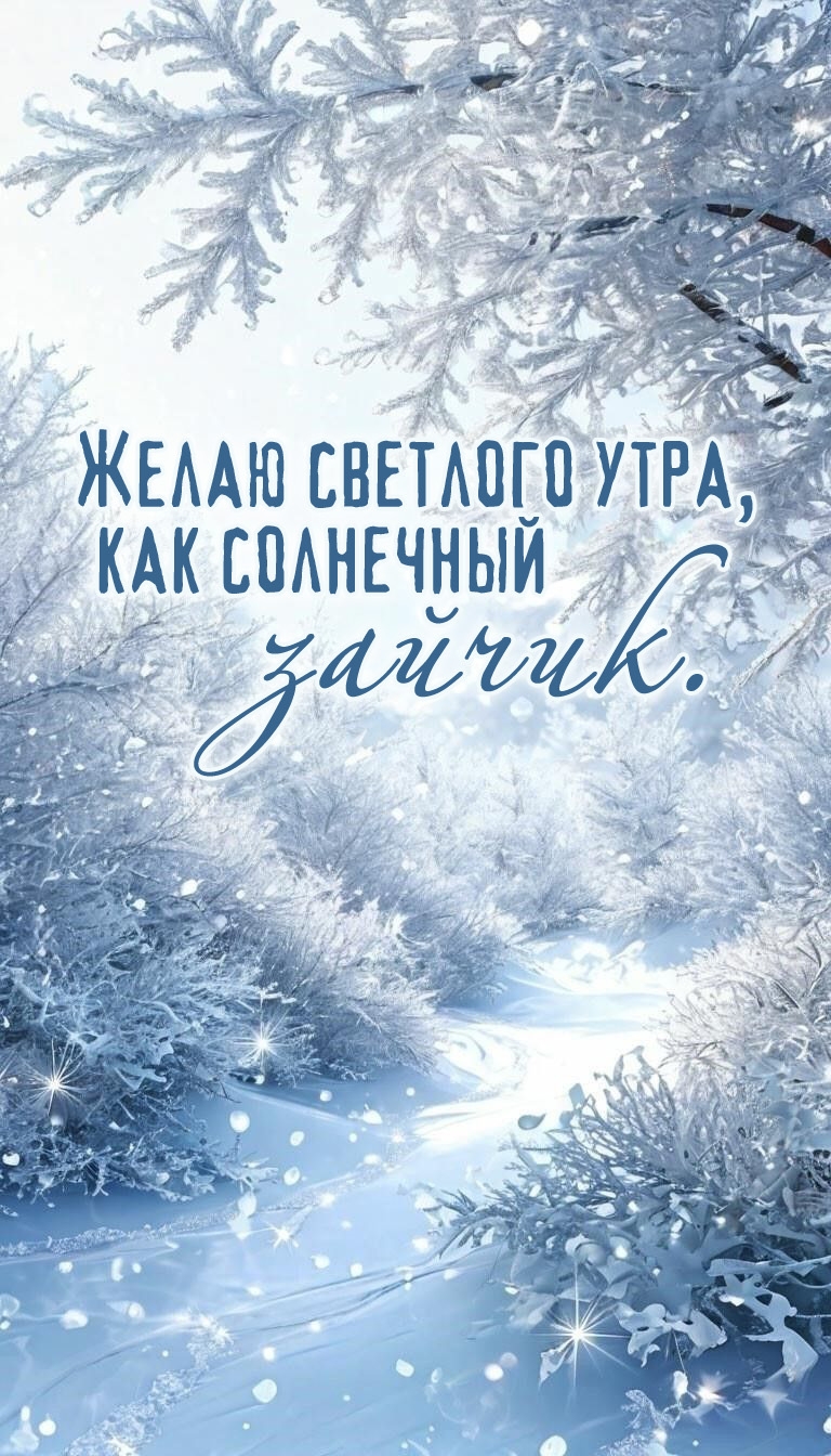 Желаю светлого утра, как солнечный зайчик.