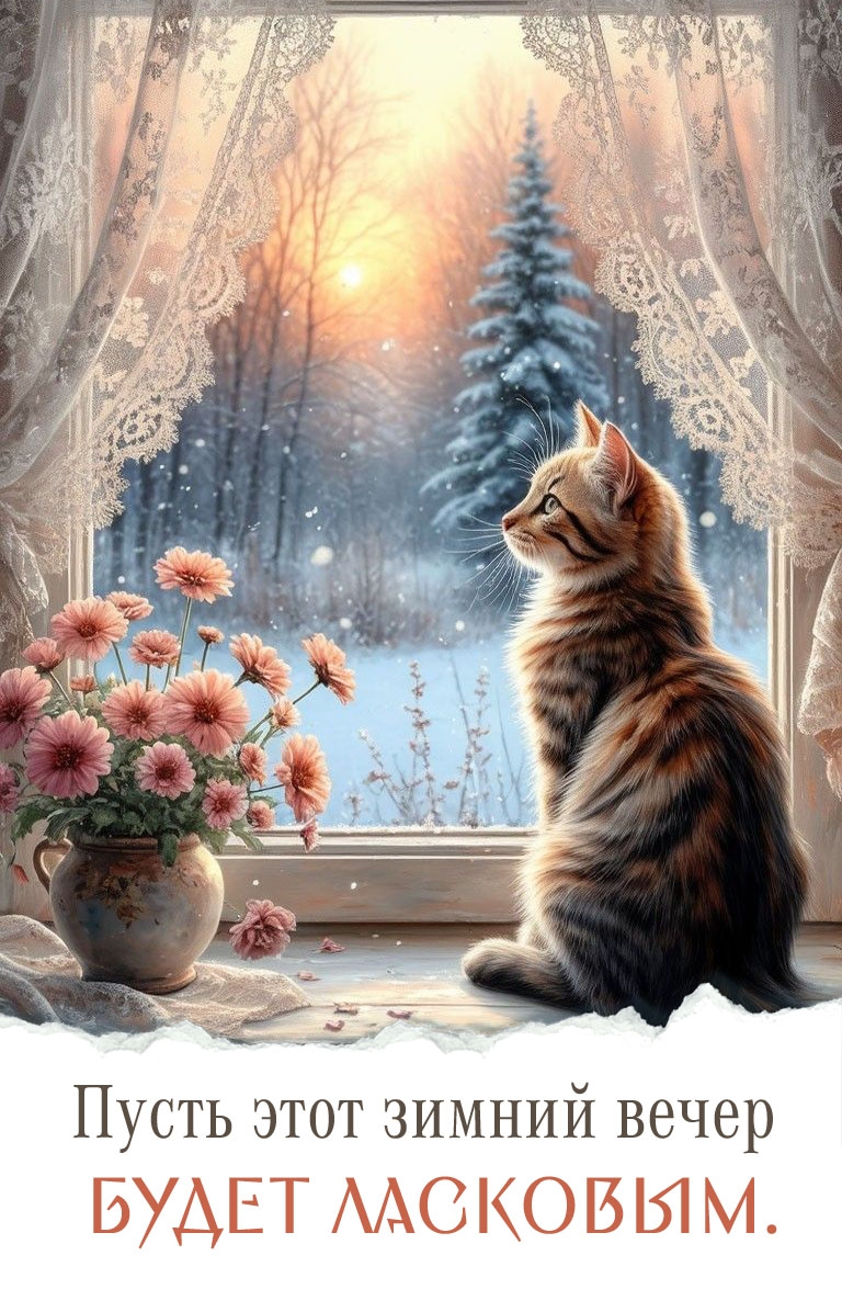 Пусть этот зимний вечер будет ласковым.